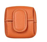 Solid Color Mini Coin Purse,Genuine Leather Square Snap Compact Purse,Vintage Travel Wallet Change Pouch for Women,Waterproof Portable Multipurpose Small Organizer