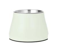 Solid Color Mint Cream Pure White Plain Dogs Feeding Bowls with Stand Stainless Steel Cat Food Dishes for Small Dogs Comfort Feeding platos para perros pequenos