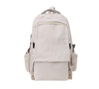Solid Color Nylon Backpack for Students Versatile School and Travel Crossbody Shoulder Bag for Ladies and Men Stylish Backpack