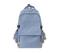 Solid Color Nylon Backpack for Students Versatile School and Travel Crossbody Shoulder Bag for Ladies and Men Stylish Backpack