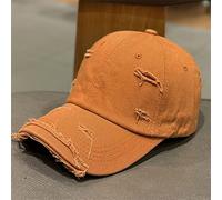 Solid Color Old Ripped Peaked Cap Female Spring and Summer All-Match Street Shade Curved Brim Baseball Cap