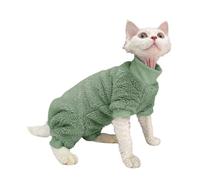 Solid Color Pullover Sweatshirt For Small To Large Cats Windproof For Winter Outdoor Kitten Christmas Clothing
