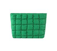Solid Color - Quilted Travel Pouch | Fashion Beauty Carrier | Down Filled Cosmetic Storage Organizer - Soft Textured Multi Item ArrangementFit Enhancing Usage with Women Travel