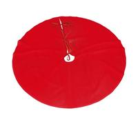 Solid Color Red Christmas Tree Skirt 36" Fashion Holiday Accessories Suitable for Halloween and Christmas