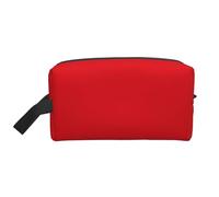 Solid Color red Multifunctional Travel Toiletry Bag Daily and Fitness Storage Bag for Cosmetics Stationery and More