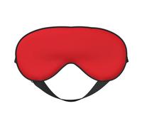 Solid Color red Print Eye Mask â€“ Comfortable Sleep Aid, Elastic Nighttime Shade, Light-Proof Blindfolds for Plane, Travel