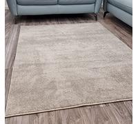 Solid Color Rugs Soft Monochrome Carpet Large Small Bedroom Living Room Floor Area Mats (Cream, 160x230cm (5'3"x7'7"))