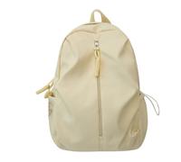 Solid Color School Bag With Drawstring Pockets Large Capacity Nylon Backpack Student Book Bag For Women Mens Casual Student Book