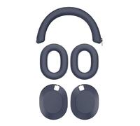 Solid Color Silicone Protection Set for Sony WH1000XM6 Headphones - Ear Cup Covers, Headband Cover & Shell Cover, Available in Black/Red/Navy Blue/Beige/White (Dark Blue)