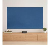 Solid Color Simple Texture Stretch Fabric TV Display Protector Dust Cover, Universal 37-100 Inch, Modern Simple LCD TV Screen Protector Dustproof Decor Cover with Elastic- Blue|| 100inch