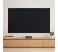 Solid Color Simple Texture Stretch Fabric TV Display Protector Dust Cover, Universal 37-100 Inch, Modern Simple LCD TV Screen Protector Dustproof Decor Cover with Elastic- Black|| 60-69inch