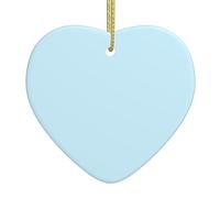 Solid Color Small Fresh Ceramic Christmas Heart Pendant, The Pottery Piece is Available with Silk Thread