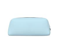 Solid color small fresh Print Pencil Case, Pencil Pouch with Zipper, Portable Stationery Organizer pencil bag - Office Travel, Silver, One Size, Art Deco