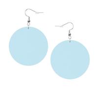 Solid color small fresh Prints Leather round earrings Pendant Stylish and beautiful Lightweight Dangle for Women Girls