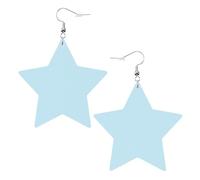 Solid color small fresh Prints Leather star earrings Pendant Stylish and beautiful Lightweight Dangle for Women Girls