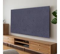 Solid Color Smile Pattern Stretch Fabric TV Display Protector Dust Cover, Modern Simple LCD TV Screen Protector, Universal TVs Dustproof Decorative Cover with Elastic- Dark Gray|| 65inch