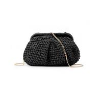Solid Color Straw Woven Shoulder Messenger Bag Women s Stylish Versatile Wicker Clutch Purses Summer Natural Handbags Bohemian Fashion Small Crossbody for Casual Outings Special Occasio