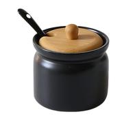 Solid Color Sugar Bowl with Lid and Spoon, 200ml Sugar Holder for Coffee Bar,Ceramic Sugar Dish