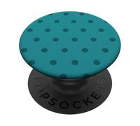 Solid Color Teal and Polka Dots PopSockets Adhesive PopGrip