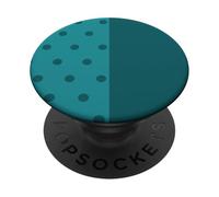 Solid Color Teal and Polka Dots PopSockets Adhesive PopGrip