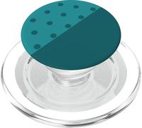 Solid Color Teal and Polka Dots PopSockets PopGrip for MagSafe