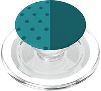 Solid Color Teal and Polka Dots PopSockets PopGrip for MagSafe