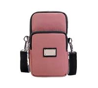 Solid Color Versatile Mobile Phone Bag Small Crossbody Bag Vertical Change Bag Side Satchel Backpack (Pink, One Size)