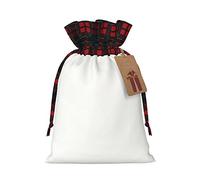 Solid color white Print Drawstring Bags, Candy Snack Bag, Reusable Holiday Pouches for Wrapping & Storage M