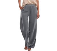 Solid Color Wide Legged Sweatpants for Women Baggy Tall Loose Open Bottom Joggers Athletic Cozy Loose Fit Straight Leg Wide Leg Yoga Pants with Pockets Open Leg Comfy Loose Fitting Grey