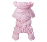 Solid Color Windproof Waterproof Pet Jumpsuit Snow Cold Protection Warm Bulldog Yorkshire Terrier Poodle Shiba Inu Jacket,A,M