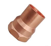 Solid Copper 3/4 Inch Sweat X Female Npt Adapter For Water Pipes Heating And Hvac Use Compatible With Type M L K Lines Metal Build Tight Seal Connection Bulk Set For Commercial Projects(2)