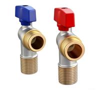 Solid Copper Ball Valve 1/2in High Flow Design | Full port ball structure, for max water flow, sturdy brass core, hot cold compatible, long-lasting use