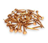 Solid Copper Cut Tacks - 20mm - Flat Head Upholstery Nails for Restoration, Boatbuilding & Craft - Rustproof, Non-Magnetic - 50g Packs