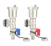 Solid Copper Exhaust Valve for Radiators DN25 | Quick install design, lever-type handle, 3-piece set included, hassle-free plumbing setup, standard 1 inch
