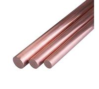 Solid Copper Rod Length 500mm 99.9% T2 Round Bar for Crafting, Electrical Projects, Grounding, and Machining(15mm)
