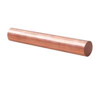 Solid Copper Round Rod Bar, 1PC T2 Copper Round Bar For DIY Sculptural Artwork Multiple Sizes(25mm*6 inch)