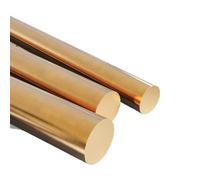 Solid Copper Round Rod Bar, Metal Solid Round Brass Rod Multiple Diameters 500mm Length(Diameter 13Mm)