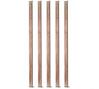Solid Copper Round Rods 99.9% Pure 4x100mm 5 Pack for Electroculture Gardening Plant Growth Stakes Scientific Experiments