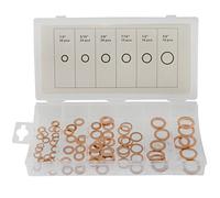 Solid Copper Washers Sump Plug Engine Washer Set Imperial 1/4" - 5/8" 110pc