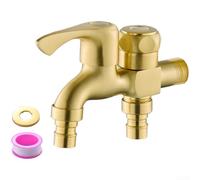 Solid Copper Washing Machine Faucet Dual Outlet Quick-Open Lever Handle(A)