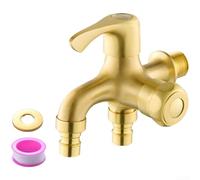 Solid Copper Washing Machine Faucet Dual Outlet Quick-Open Lever Handle(B)