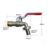 Solid Copper Water Nozzle For Garden Hose With Dual Size 1/2 Inch And 3/4 Inch For Connecting To Various Water Sources