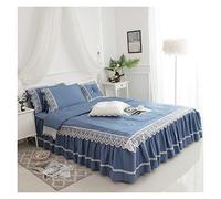 Solid Cotton Sheet Sets, Ruffled Duvet Covers, Soft And Breathable Bedding, Machine Washable Fade-resistant Bedding, Multi-size Luxury Bed Skirt Sets
