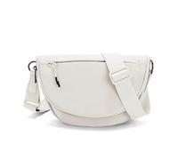 Solid Crescent Crossbody Bag for Women and Men Fashion Nylon Moon Bag with Adjustable Shoulder Strap for Outdoor,Sports,Yoga, Off-white, Fashion