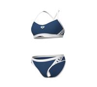 Solid cross-back two-piece swimsuit for women Arena Icons Blue 42