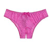 Solid Crotchless Underwear for Women Sexy Embroidery Thongs Soft Panties Butterfly Comfor Bikini Panties Lingerie Sheer Lace Briefs Tummy Control Breathable Cheeky Funny