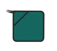 Solid Dark Green 1 PC Square Silicone Anti-scalding mat - 7.1-inch Multi-Functional Insulation mat, Suitable for Cooking, Barbecue, Tea, etc.