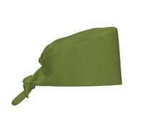 Solid Dark Green Breathable Working Cap Beauty Care hat Chef Hat Ceaning Cap