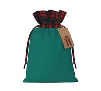 Solid dark green Fashionable Print Small Drawstring Storage Bag Lightweight and Beautiful for Various Festivals