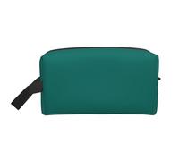 Solid Dark Green Multifunctional Travel Toiletry Bag Daily and Fitness Storage Bag for Cosmetics Stationery and More